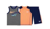 Reebok Tank Top Shorts Set Juniors Boys Orange Size UK 9-10 Years (RefR10)