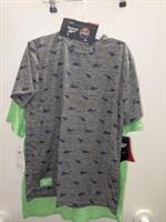 Boys ages 13/14 REEBOK 2 piece T-shirts grey/green NEW CG l44