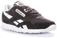 Reebok Classic Nylon Suede Toe Lace Up Runner Black White Women UK 5.5 & 6