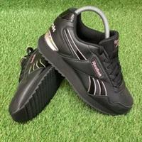 Girls Ladies Reebok Classics Black / Rose Gold Trainers Size UK 5.5 New! (C08)