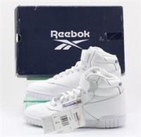 REEBOK EX-O-FIT HI TOP UNISEXTRAINERS UK 6 EU 39 WHITE RRP £75 AD
