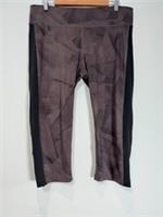 Reebok Leggings Capri 3/4 Speedwick Gym Workout Yoga Pants Size XL 20-22 Purple