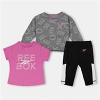 Reebok Kids Lettr 3pc Top And Legging Set - 0-6 Months Regular