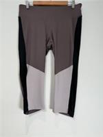 Reebok Leggings Size XS 4-6 Purple Capri 3/4 Speedwick Colourblock Gym Yoga