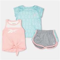 Reebok Kids Lettr Sh 3pcs Baby Top And Short Set - 3-4 Years Regular