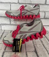 BNWT REEBOK X BREAST CANCER CRUSADE Zigtech Grey/Pink Trainers UK7 CG M25