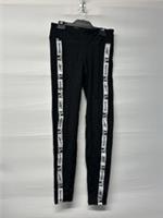 Womens Reebok Black Logo Leggings Size 12 (Medium) Brand New