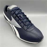 Vintage 90s Reebok Gold Medalist Trainers Navy Blue Mens Uk 9.5 Leather Runners