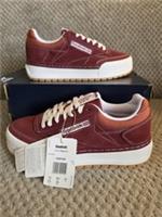 Reebok Club C Megacourt Leather Suede Trainers Tennis Maron Burgundy Red UK 8.5