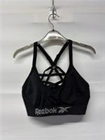 Womens Reebok Maryna Seamless Black Strappy Sports Bra Size Medium Brand New