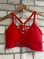 REEBOK NEW 2X RED CROPPED TOP SPORTS BRAS SIZE L CG N47