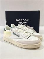 Reebok Club C 85 Trainers Womens Size 2.5 Leather White/Cream/Green Trainers