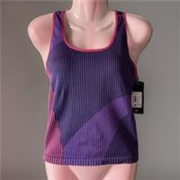 Ladies Reebok UBF Mykn Seamless Training Tank Top Blue Pink LD99 Size S BNWT - S Regular