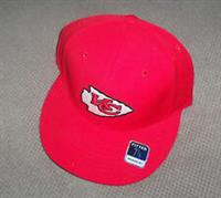 NFL Kansas City Chiefs Reebok Gridiron Classic Fitted Cap - 7 1/8 100% wool New