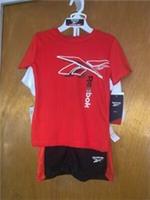 Reebok 3 pt Set 2 T-shirts & 1 Pr Shorts 3yrs 98cm Red, Black & White Mix BNWT