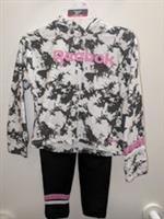 Girls aged 5/6 REEBOK 2 piece leggings/top NEW black/grey/white CG l44
