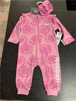 Reebok Coverall & Headband 2 pt Set Full Length 9-12m 80cm Pink/Lilac BNWT