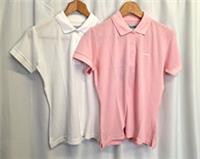 Reebok Classic Polo Top Shirt x 2 Pink White Retro Vintage UK12 NWT L3476 - 12 Regular