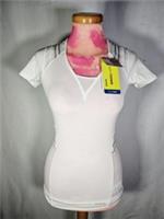 Reebok Womens Fitted Easytone Sports White Top Size S