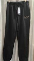 BNWT REEBOK Retro Joggers Black Cuffed Draw String Size S RRP &pound;40 - CG M05