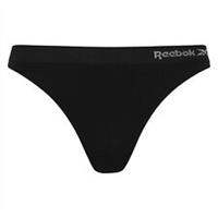 Reebok 3 Pack Kal Thongs Ladies Underwear Underclothes Stretch Stamp - 10 (S) Regular
