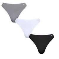 Reebok 3 Pack Rae Thongs Ladies Underclothes Stretch Stamp Elasticated - 10 (S) Regular