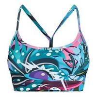 Reebok Womens FjAop Strppy Medium Impact Sports Bra Training Fitness Gym Crop - 2XS Regular