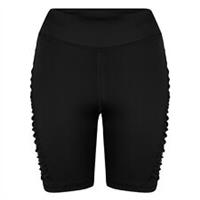 Reebok Womens Studio Ruched High Rise Legging Shorts Gym Short Sports Training - XS Regular