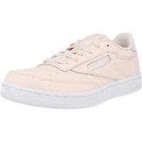 Reebok Classic Club C Pale Pink Kids Shoes Retro Tennis Style Iridescent Heel