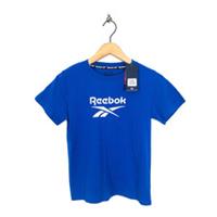 Reebok Kids Large Logo Vector T-Shirt Tee Blue 12-13 Years NEW