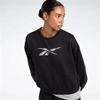 Reebok Modern Safari Cover-Up Cropped Sweatshirt Black Size XS NEW - XS Regular