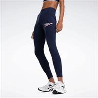 Reebok Vector Graphic Leggings Navy Blue Cotton - Size S 8 10 NEW - S Regular