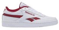 UK size 9.5 reebok classic LEATHER club comfy trainers white cherry STITCH SOLE