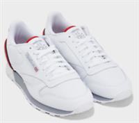 UK size 9.5 - reebok CLASSIC trainers LEATHER white grey red RARE