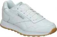 UK size 8 - reebok classic COMFY trainers - LEATHER - WHITE gum sole