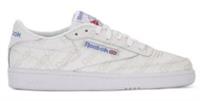 UK size 7.5 - reebok classic club trainers - LEATHER - white - RARE