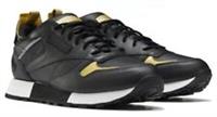 UK size 9.5 reebok CLASSIC reedux COMFY trainers LEATHER black gold RARE