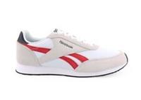UK size 9.5 - reebok CLASSIC jogger COMFY trainers white red RARE