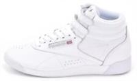 UK size 7 - reebok classic COMFY freestyle HI TOP trainers LEATHER white