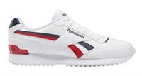 UK size 6 - reebok classic COMFY trainer LEATHER RETRO white navy red RARE