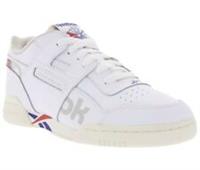 UK size 4.5 - reebok classic workout trainers - leather - white - rare