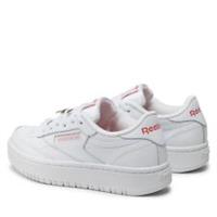 UK size 5 - reebok classic DOUBLE HIGH SOLE trainers LEATHER upper white