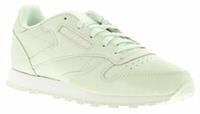 KIDS uk size 12 - reebok classic leather upper trainers - mint green