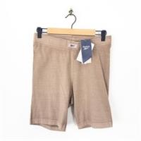 Reebok Classics Natural Dye Legging Shorts Taupe Beige - Size M 12 14 NEW - M Regular