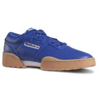 UK size 4.5 - reebok classic workout og ripple trainers LEATHER blue RARE d