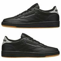 UK size 3 - reebok classic club c 85 diamond leather trainers - black