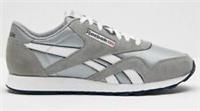 UK size 7.5 - reebok CLASSIC nylon trainers grey white RETRO rare