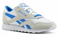 UK size 2.5 - reebok classic nylon unisex trainers - white
