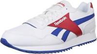 UK size 9.5 - reebok classic COMFY trainers LEATHER RETRO white blue RARE