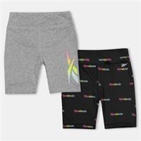 Reebok Kids 2 Pack Rainbow Shrt Baby Jersey Shorts - 3-4 Years Regular